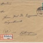 All.Bes. - 84 Pfg. Ziffer, Einschreibebrief Bodenteich - Göttingen 1947 -
