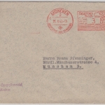 DR - 3 Pfg. Gebühren-FS, Ortsdrucksache München 1943, schweiz. Generalkonsulat