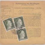 DR - 6x30+5 Pfg. AH, Dringend-Paketkarte Effelder (Kr. Sonneberg) - Chemnitz