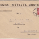 DR - 12 Pfg. Hindenburg, Firmenbrief (rs. Propagandavignette) Gußwerk 1940