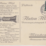 DR - Kempten 1938, illustr. Firmenkarte (Möst Foto-Zubehör, München) n. München