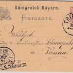 Bayern - Neumarkt a.R. 19 JUL., Aushilfsstempel/L2 a. 5 Pfg. GA-Karte v.