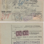DR - 3x100 Pfg. Korbdeckel, Paketkarte n. NORWEGEN, Oberstein 1926 n. Oslo