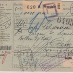 DR - 3x100 Pfg. Korbdeckel, Paketkarte n. NORWEGEN, Oberstein 1926 n. Oslo