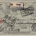 DR - 3x100 Pfg. Korbdeckel, Paketkarte n. NORWEGEN, Oberstein - Oslo 1926