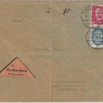 DR - Mischfrankatur Freimarken/Dienst, Nachnhamebrief Bielefeld - Lübbecke 1930