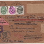 DR - 30+10+5 Pfg. Stohhut, Nachnahmebrief bis 250g (Vds.) Zwickau - Dresden 1933
