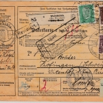 DR - 100 Pfg. Korbdeckel u.a., Paketkarte i.d. SCHWEIZ, Weinböhla -Zofingen 1930