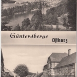 Sachsen-Anhalt - Güntersberge Ostharz, sw-Mehrbild-Fotokarte gelaufen 1965