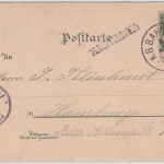 Bayern - Berchtesgaden 1894 Stations-L1 AK-Vorläufer Königsee 1894 n. Hamburg