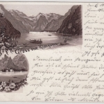 Bayern - Berchtesgaden 1894 Stations-L1 AK-Vorläufer Königsee 1894 n. Hamburg