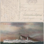 Feldpost 1916 - Marine-Schiffspost No.58 Feldpostkarte n. Kronach Ansicht !!