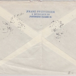 BRD - 4x50 Pfg. Jugend (Hirsch), Einschreibebrief München 95 - Giessen 1966