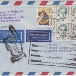 BRD - 4x50 Pfg. Frauen u.a., Lupobrief n. TUVALU, Hamburg - Funafuti 1988