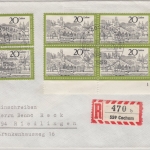 BRD - 6x20 Pfg. Cochem (1x Formnummer) Einschreibebrief/FDC + ESST Cochem 1970