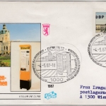 Berlin 80 Pfg. ATM, Schmuck-FDC n. ÖSTERREICH, ESST Berlin - Wien 1987