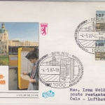 Berlin - 2x60 Pfg. ATM Schmuck-FDC n. NORWEGEN, ESST Berlin - Oslo 1987