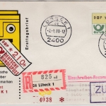 Berlin - 210 Pfg. ATM Einschreibebrief/FDC Lübeck - Berlin 1981 - Retourvermerk