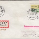 BRD - 210 Pfg. ATM, Einschreibebrief/FDC München - Berlin 1981, Retourvermerk