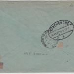 DR - 2x12 Pfg. Dienst + 30 Pfg. Hindenburg, Einschreibebrief Minden - München