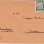 DR - Hallstadt ü. Bamberg, Poststelle I a. Brief n. Bamberg 1940
