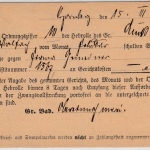 DR - Frei lt. Avers Nr.16 Grossh. Bad. Obereinnehmerei, Karte Hornberg 1889 n.
