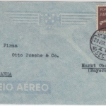 Portugal - 3,50 E. Rollhockey-WM, Lupo-Brief Porto - Marktoberdorf 1952