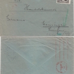 Jugoslawien - 0,25 + 0,50 Din. Drucksache Novi Sad - Meiningen 1940, Zensur