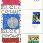 Cayman Islands - 8+30+50 C. 25 J. Regentschaft Elizabeth II., 3 Schmuck-FDC