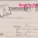 DR - Kriegsgefangenenpost Lager Torgau, Faltbrief n. Paris 1942, Lagerzensur
