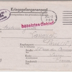 DR - Kriegsgefangenenpost Lager Görlitz (Stalag VIIIA), Brief n. Frankreich 1941