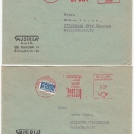 BRD - Austria (Tabak), 2 versch. AFS, 2 Briefe München 46 - Ottobrunn 1950/51