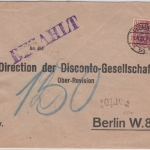 DR - 1 1/4 M. Germania, Ortsbrief Berlin N54, 1922 - Nachporto, ohne Inhalt