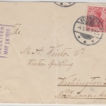 DR - Direkter Weg Sondertarif, 10 Pfg. Germania, Brief n. USA, Attendorn 1910