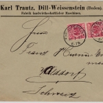 DR - Weissenstein (Baden) 30.7.97, KOS a. Firmenbrief i.d. SCHWEIZ, Dill-