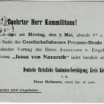 DR - 2 Pfg. Germania, GA-Karte/Zudruck (Dt. Christliche Studenten-Vereinigung)