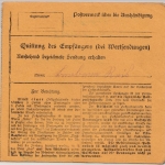 Bayern - 60 Pfg. Ludwig, Paketkarte Odenbach - Neudorf 1918