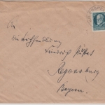 Bayern - Kriegfeld 1920, K1 a. Brief (Wendekuvert) n. Regensburg