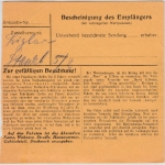 DR - 3x15 Pfg. AH, Paketkarte Thaleischweiler - Idaroberstein 1944