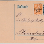 DR-Infla - Oberohmbach 1921, K2 a. 30 Pfg. Ganzsache+Zusatz n. Kaiserslautern
