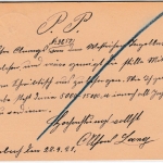 DR-Infla - Oberohmbach 1921, K2 a. 30 Pfg. Ganzsache+Zusatz n. Kaiserslautern