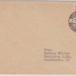 DR - Schillingstadt ü. Osterburken, Poststelle I, Brief n. Freiburg 12.3.45 (!)