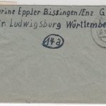 All.Bes./Kontrollrat - Bissingen ü Bietigheim Poststelle I Einschreibebrief 1947