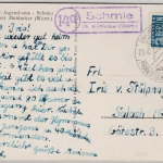 BRD - (14a) Schmie ü. Mühlacker, Landpost Ra2 Karte n. Salach1952