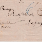 Württemberg - Backnang 1859 Dreikr.stpl. Portobrief n. Bopfingen - ohne Inhalt