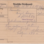 DR - Telegramm "aus dem Felde" (Fp.Nr. 27710) n. Idar-Oberstein 6.5.44