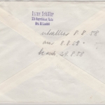 BRD - Hoppstädten ü. Birkenfeld (Nahe), Poststelle I, Einschreibebrief 1958 n.