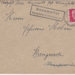 DR - Sensweiler Kempfeld (Kr. Bernkastel) Land Landpost Ra2 Brief 1930 n.