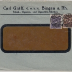 DR-Infla - 20+30 M. Posthorn/Perfin "CG" (Tabak, Cigarren), Brief 1923