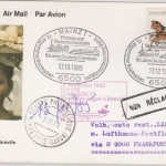 BRD - Mainz 1985 SST 150 J. Dt. Eisenbahn LH-1st-Flug FFM - Libreville GABON !